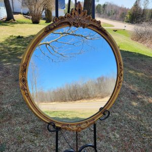 Gold Round Mirror