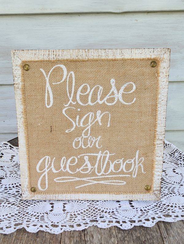 Burlap Guestbook