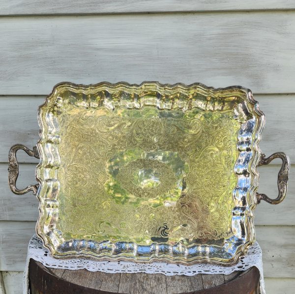 Handle Silver Tray