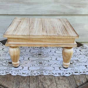 Wood Square Butcher Block Stand