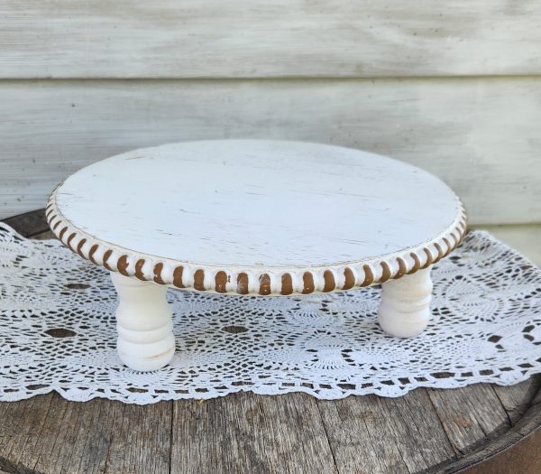 Antique White Round Stand