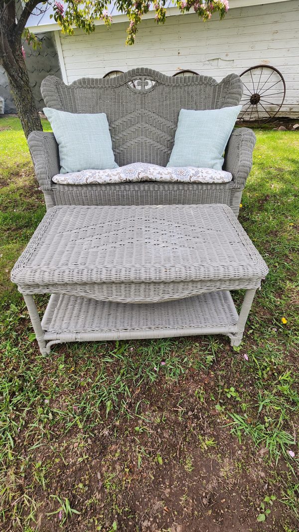 Wicker Cocktail Table (A)