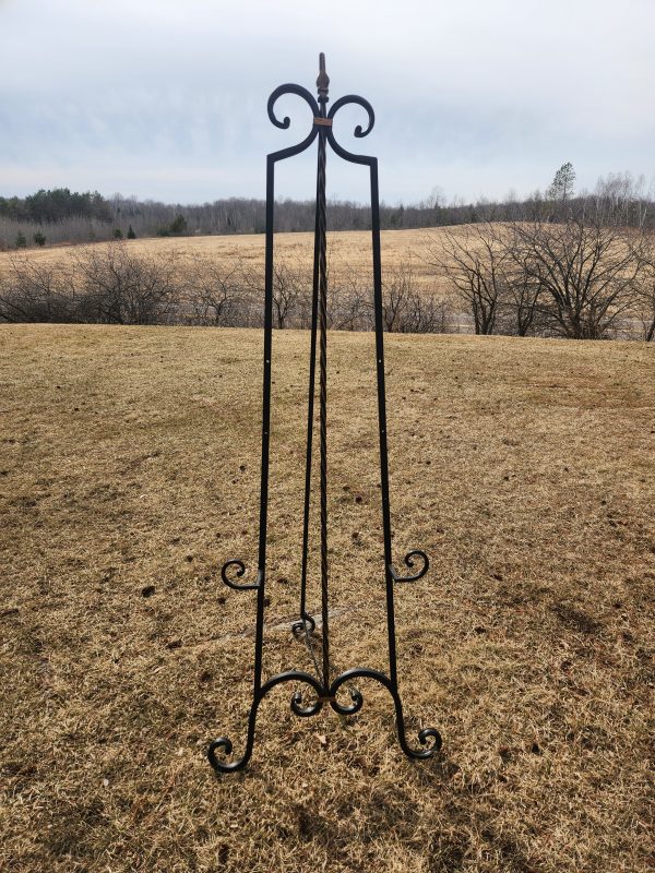 Black Wrought Iron Easel – Large