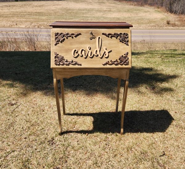 Antique Desk Card Box