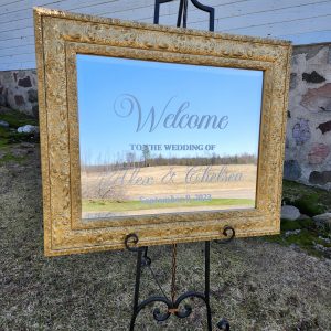Gold Scalloped Wide Frame Mirror – Large