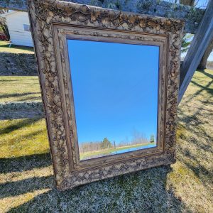 Antique Gold Wood Leaf Mirror - Jumbo