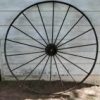 Antique Iron Wagon Wheels - Image 3