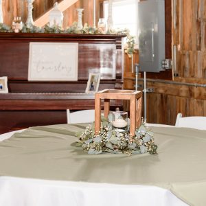 Sage Green Linen Table Top Cover