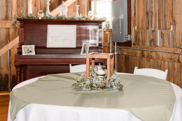 Sage Green Linen Table Top Cover