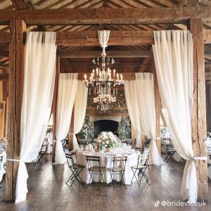 WHITE CHIFFON CEILING DRAPES  B-20'