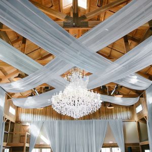 White Chiffon Ceiling Draping E-20'
